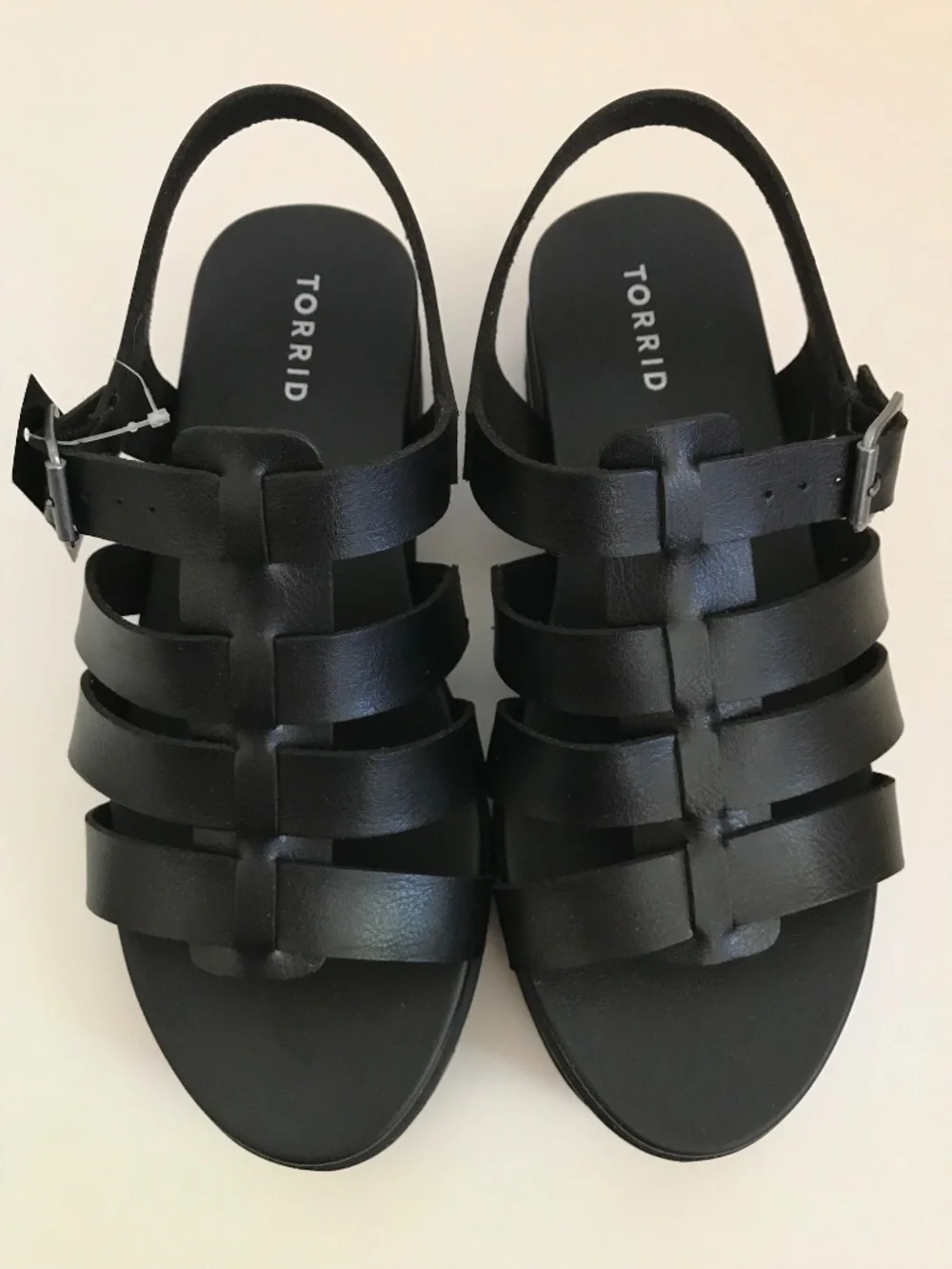 TORRID Fisherman Platform Sandals Extra Wide Width Black Women’s Size 10 WW
